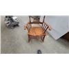 Image 5 : Carved Wood Rocking Chair with Spindle Back and Arms