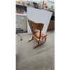 Image 6 : Carved Wood Rocking Chair with Spindle Back and Arms