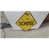 Image 3 : Vintage “School” Road Sign, 24”×24”