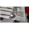 Image 3 : Vintage Garden Tool Lot: Tamper, Square Shovel, 4-Tine Digging Fork, and Round Shovel