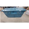 Image 1 : Blue Painted Dresser with 6 Drawers and Wooden Knobs 32”×54”×20”