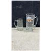 Image 4 : Four Stella Artois Gold-Rimmed Stemmed Beer Goblets, Crystal Decanter, Candle Holder, Mugs