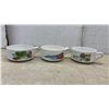 Image 2 : Six Campbell's Soup Ceramic Bowls with Outdoor Recreation Scenes and Chef Spoon Rest