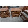 Image 3 : Pair of Oak Nightstands with Two Drawers Each. 24”×24”×18”