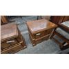 Image 4 : Pair of Oak Nightstands with Two Drawers Each. 24”×24”×18”