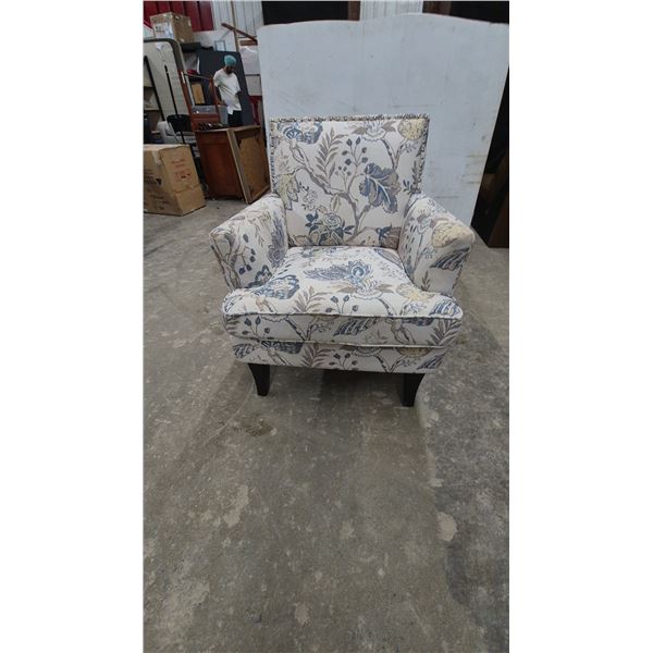 Floral Upholstered Armchair