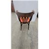 Image 3 : Thonet-Style Bentwood Bistro Armchair with Fanned-Slat Back and Orange Upholstered Seat