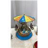 Image 2 : Collection of Tin Wind-Up Toys: Merry-Go-Round, Swings, Clown Drummer, Rowboat