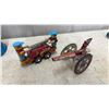Image 6 : Collection of Tin Wind-Up Toys: Merry-Go-Round, Swings, Clown Drummer, Rowboat