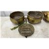 Image 5 : Brass Planters, Onyx Ashtray and Lighter, "God Bless Our Home" Trivet