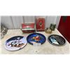 Image 1 : Decorative Tins and Trays: Red "Gourmets Delight" Book Tin, Red Chest Tin and Green Floral Tin