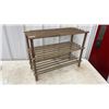 Image 2 : 4ft Adjustable Floor Lamp and Three-Tier Wood Shoe Rack 25 × 10 × 19