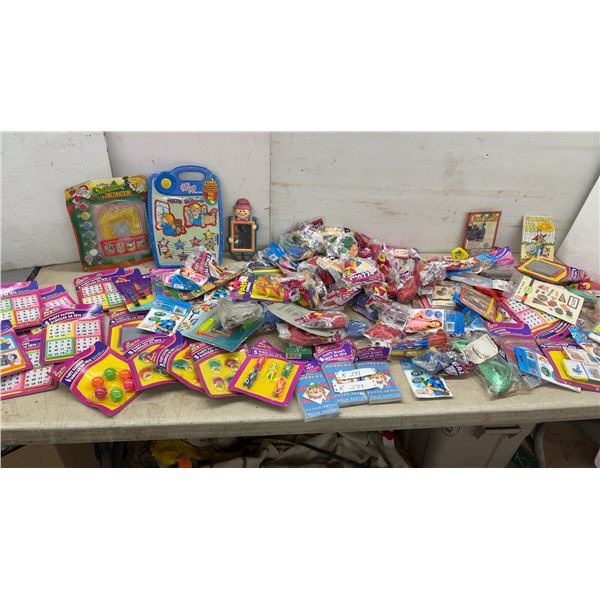 Large Lot of Party Favors, Party-Time Number Puzzles, Bouncing Balls, Zany Rings, Invitations