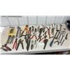 Image 1 : Assortment of Hand Tools Including Adjustable Wrenches, Pipe Wrenches, Pliers, Bolt Cutters
