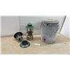 Image 1 : Coleman, Liquid-Fuel Lantern, Propane Lantern and Poloron Galvanized Camper's Cooler