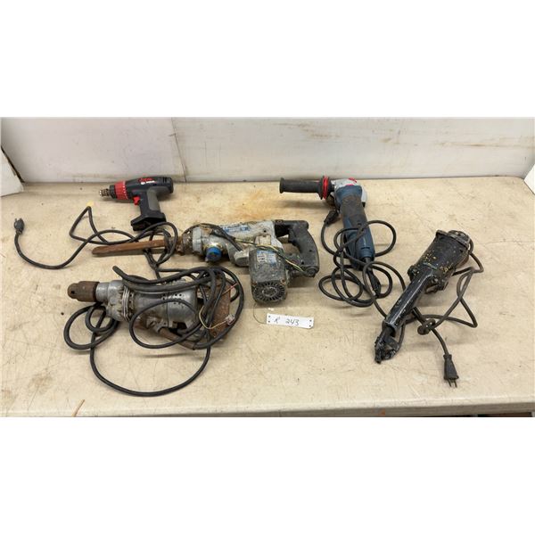Power Tools: Bosch Angle Grinder, Milwaukee Hammer Drill