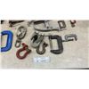 Image 4 : Assortment of C-Clamps, Pipe Cutters, Powerfist Clamp, Gear Puller, Hooks, Shackles