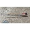 Image 1 : Spud Bar with Wooden Handle, Double-Pointed Steel Digging Bar, and Steel Pry Bar