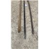 Image 4 : Spud Bar with Wooden Handle, Double-Pointed Steel Digging Bar, and Steel Pry Bar