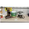 Image 1 : Rocket Stove, Propane Tank, and Bass Pro Shops Single Burner Propane Cooker