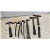 Image 3 : Assortment of Hammers, Pry Bars, Chisels, Files, Slate Ripper, Concrete Float