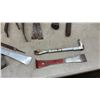 Image 4 : Assortment of Hammers, Pry Bars, Chisels, Files, Slate Ripper, Concrete Float