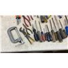 Image 11 : Assortment of Screwdrivers, Pliers, Vise-Grip, Channellock, C-Clamp, Hex Keys, Bits