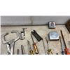 Image 8 : Assortment of Screwdrivers, Pliers, Vise-Grip, Channellock, C-Clamp, Hex Keys, Bits