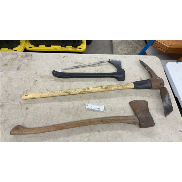 Axe, Saw Combo and Pickaxe