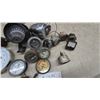 Image 3 : Assorted Gauges and Meters: Trerice Pressure Gauge, Total Hours, Hydrostatic, Oil Temp