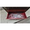 Image 3 : Vintage Metal Tool Box with Wrenches, Pipe Wrench, Vise Grips, Hacksaw