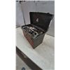 Image 6 : Vintage Metal Tool Box with Wrenches, Pipe Wrench, Vise Grips, Hacksaw