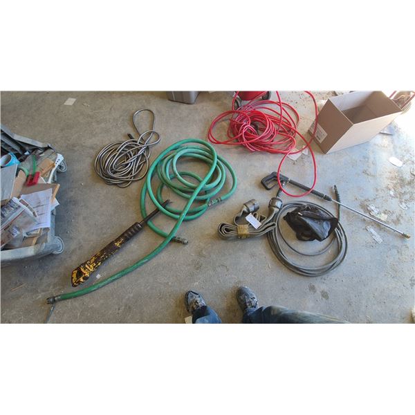 Hydraulic Jackhammer, 2 Garden Hoses, Pressure Washer Wand, Fire Hose