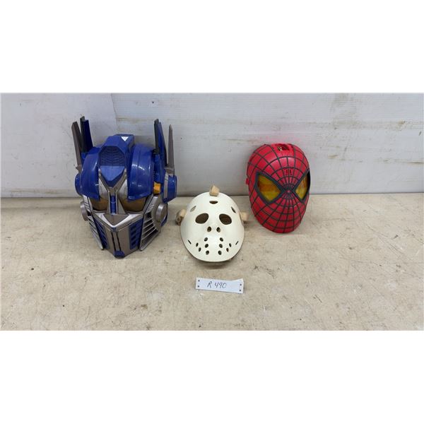 Hasbro Optimus Prime Voice Changer Helmet, Spider-Man Voice Mask, and Hockey Mask