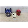 Image 1 : Hasbro Optimus Prime Voice Changer Helmet, Spider-Man Voice Mask, and Hockey Mask