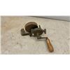 Image 6 : Vintage Brass Hand-Pumped Liquid Fuel Blow Torch, Hand-Crank Grinder and Horseshoes