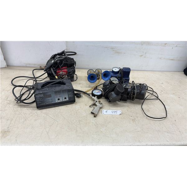 Eliminator Intelligent 12V Battery Charger, Motomaster and Pit Stop Air Compressors