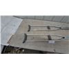 Image 4 : Pair of Adjustable Forearm Crutches, Aluminum, with Gray Hand Grips and Arm Cuffs