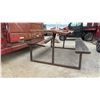 Image 6 : Wooden Picnic Table on Steel Frame, Needs Some TLC, 33 × 96 × 56”