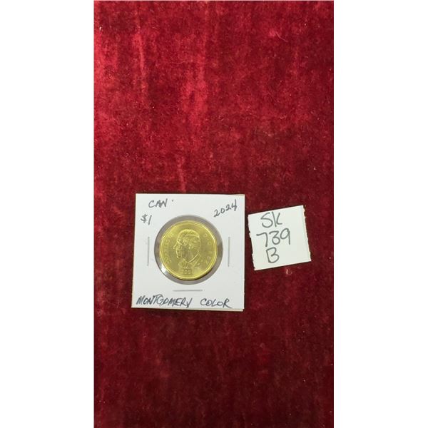 2024 Canada Color $1 Montgomery Coin Uncirculated