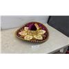 Image 1 : Decorative Mexican Charro Sombrero with Burgundy Velvet and Gold Embroidery