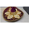 Image 3 : Decorative Mexican Charro Sombrero with Burgundy Velvet and Gold Embroidery