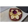 Image 5 : Decorative Mexican Charro Sombrero with Burgundy Velvet and Gold Embroidery