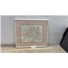 Image 1 : Framed Embroidered Floral Bouquet Picture in Pink Mat and Light Wood Frame, 23 × 27”