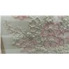 Image 3 : Framed Embroidered Floral Bouquet Picture in Pink Mat and Light Wood Frame, 23 × 27”
