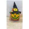 Image 5 : Halloween Décor Lot: Pumpkin Lawn Stakes, Witch Pumpkin, Jack-o'-Lantern, Lights
