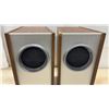 Image 5 : Pair of Akai Jet Stream System Speakers with Silver Front Panel and Wood-Grain Cabinets