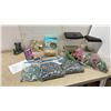 Image 1 : Aquarium Lot with Top Fin Tanks, Barley Straw, Gravel, Marbles, Plants, Decorations