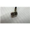Image 3 : Pandora Stamped, Bracelet with 4 Glass Beads and Winged Dangle Charm