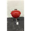 Image 1 : Miniature Red Weber Kettle-Style Charcoal Grill Replica with Removable Lid and Wheels
